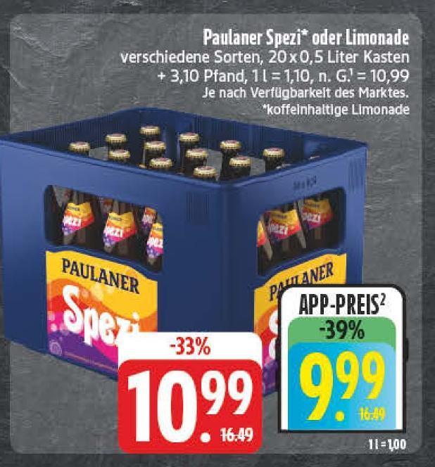 Spezi oder Limonade im aktuellen Prospekt bei EDEKA in Wachau